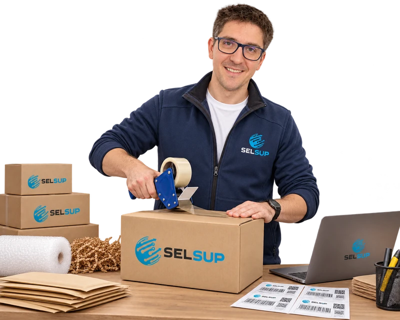 Основатель SelSup упаковывает заказ