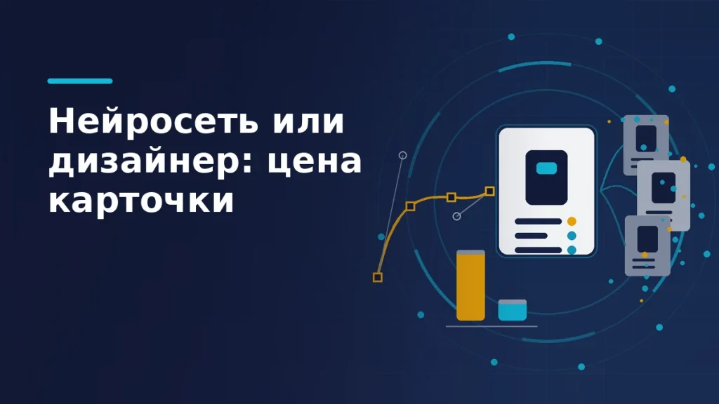 Карточка товара собирается из двух путей: слева жёлтая кривая с узлами ручной правки, справа веер сгенерированных вариантов и две колонки разной высоты