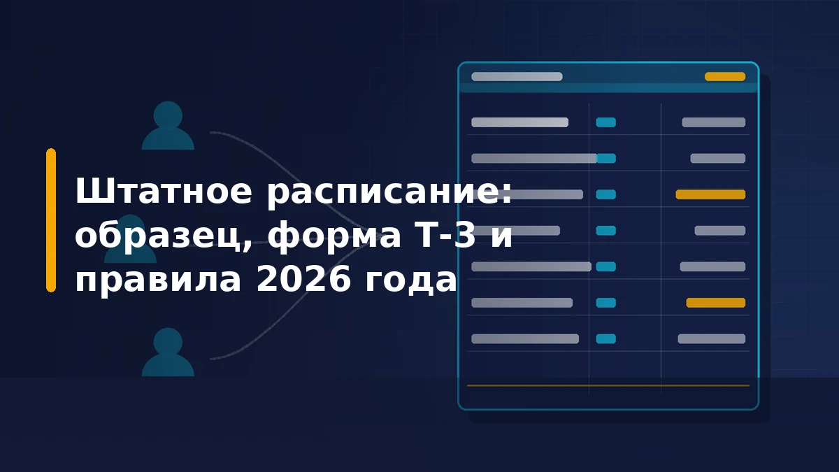 Штатное расписание по форме Т-3: таблица должностей, штатных единиц и окладов
