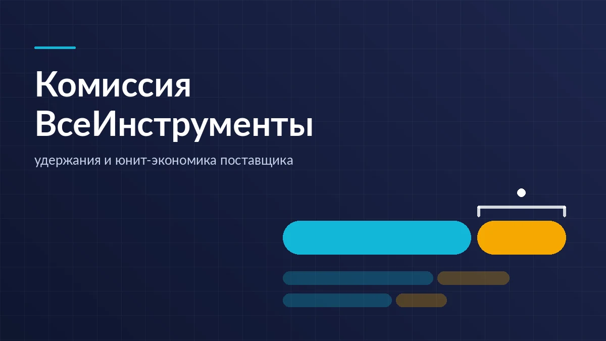 Стоимость товара на полке, разделённая на закупочную цену поставщика и наценку площадки ВсеИнструменты