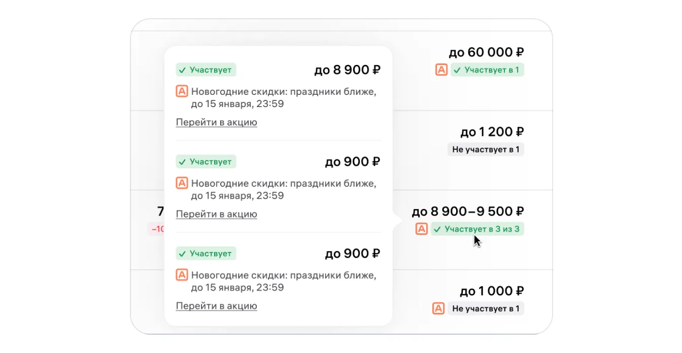 Акции на Wildberries: экран шага 10 в кабинете Wildberries