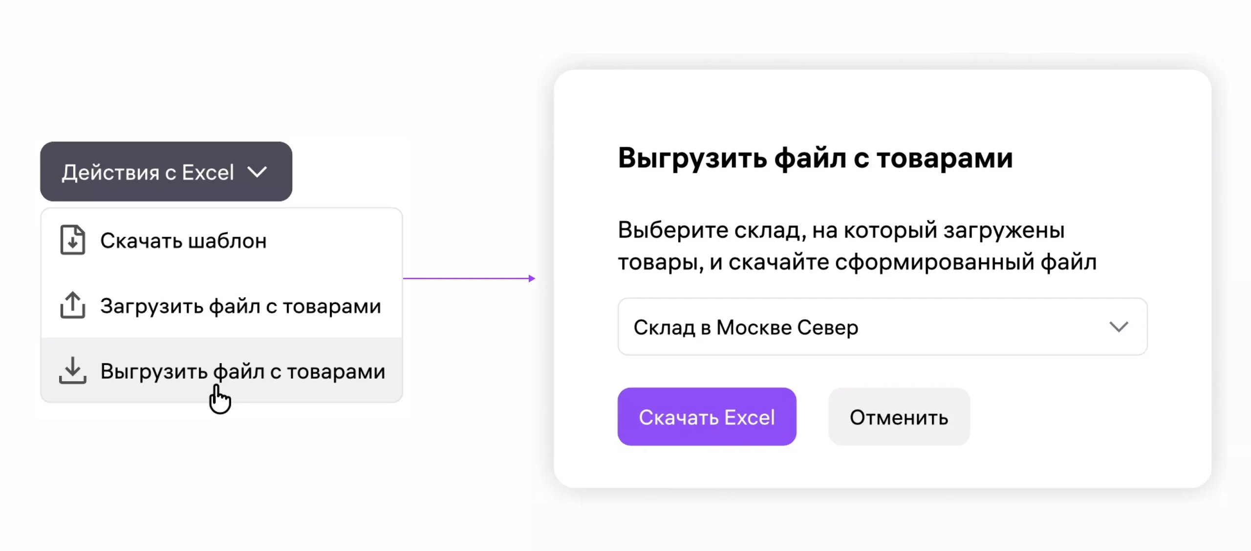 Управление остатками по модели FBS: экран шага 16 в кабинете Wildberries