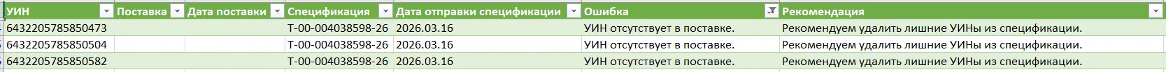 Отчёт для продавцов ювелирных изделий: экран шага 3 в кабинете Wildberries
