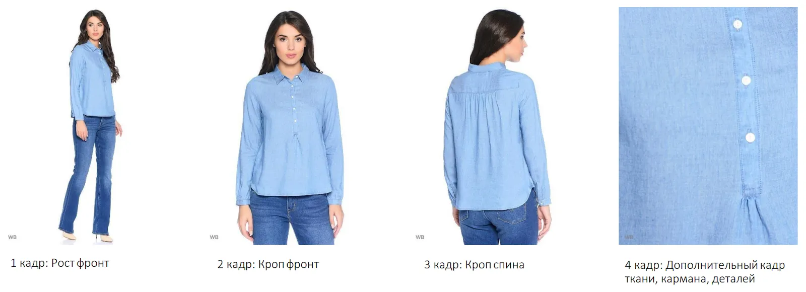 Рекомендации по модельной съёмке: экран шага 7 в кабинете Wildberries