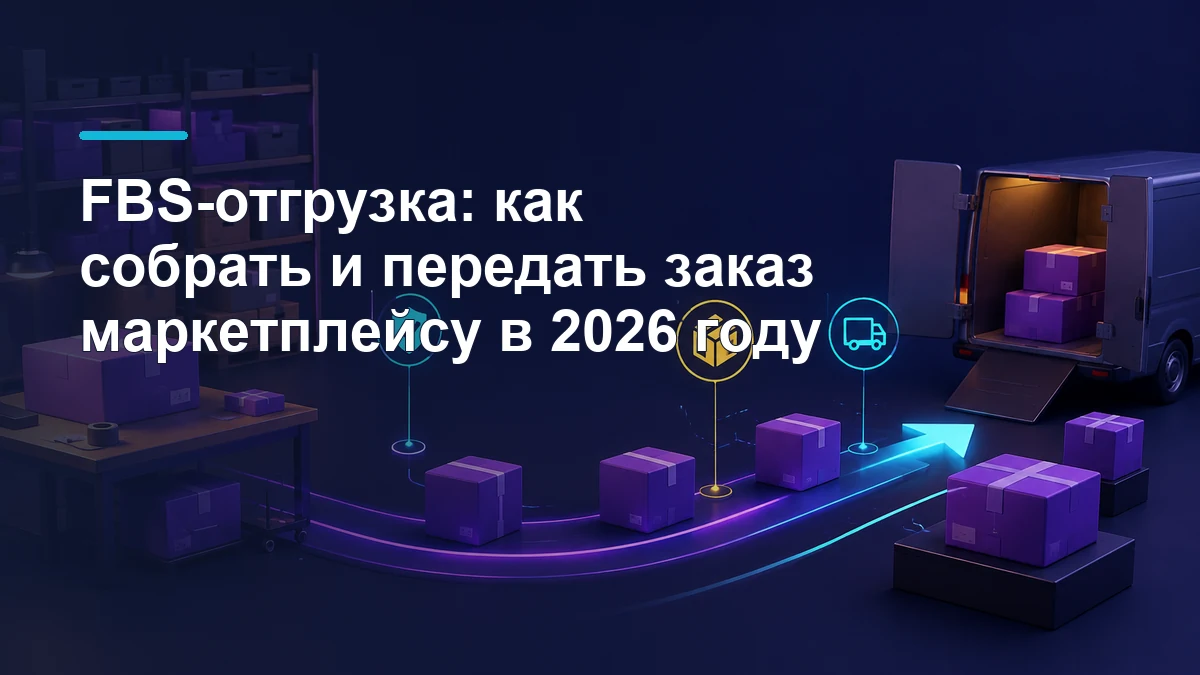FBS-отгрузка: коробки проходят проверку на складе и загружаются в машину для передачи маркетплейсу