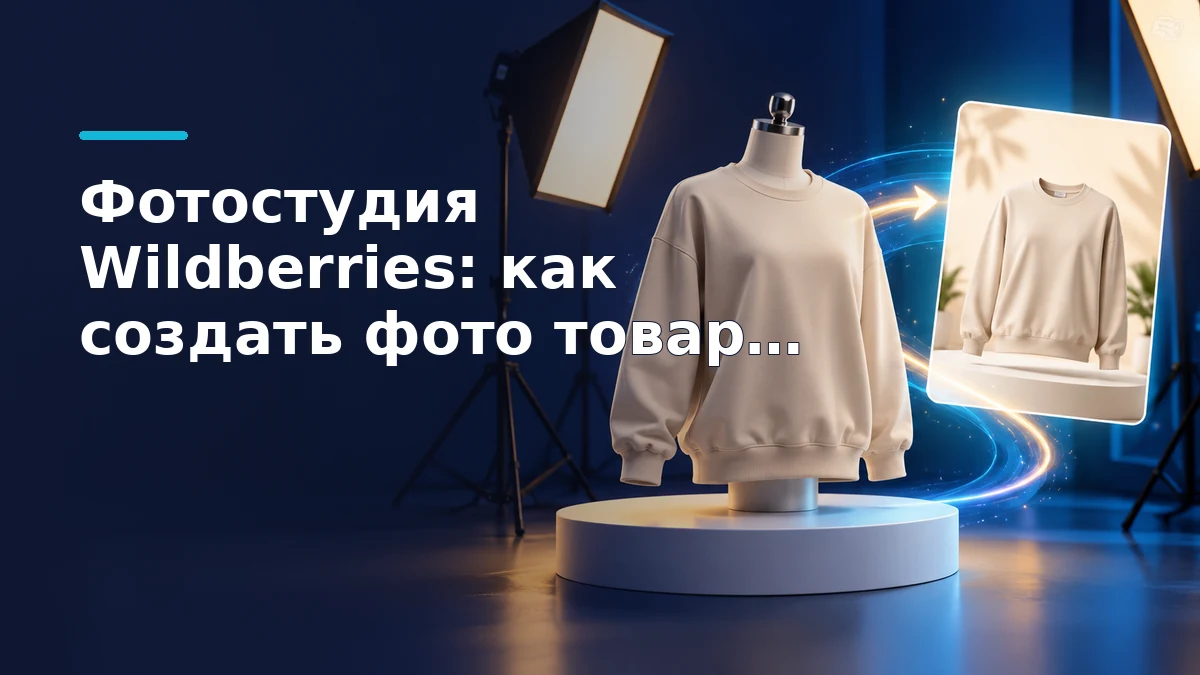 Одежда в виртуальной фотостудии с освещением для создания фотографии карточки Wildberries