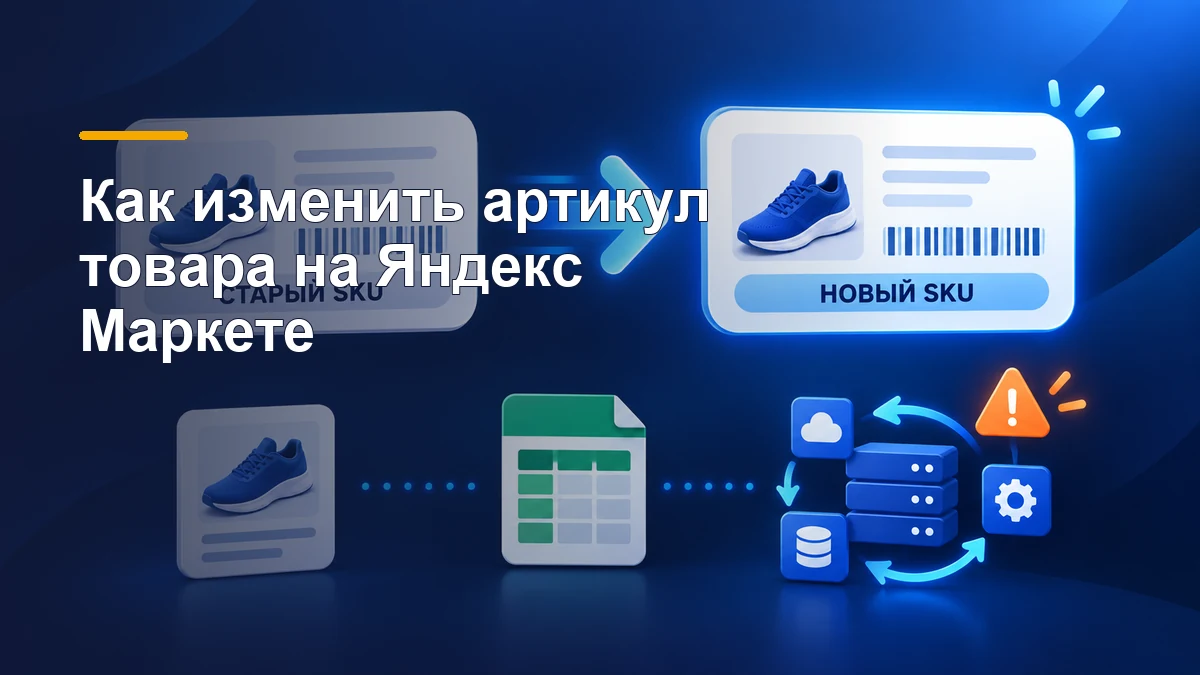 Смена артикула товара на Яндекс Маркете: старый и новый SKU, Excel и синхронизация систем