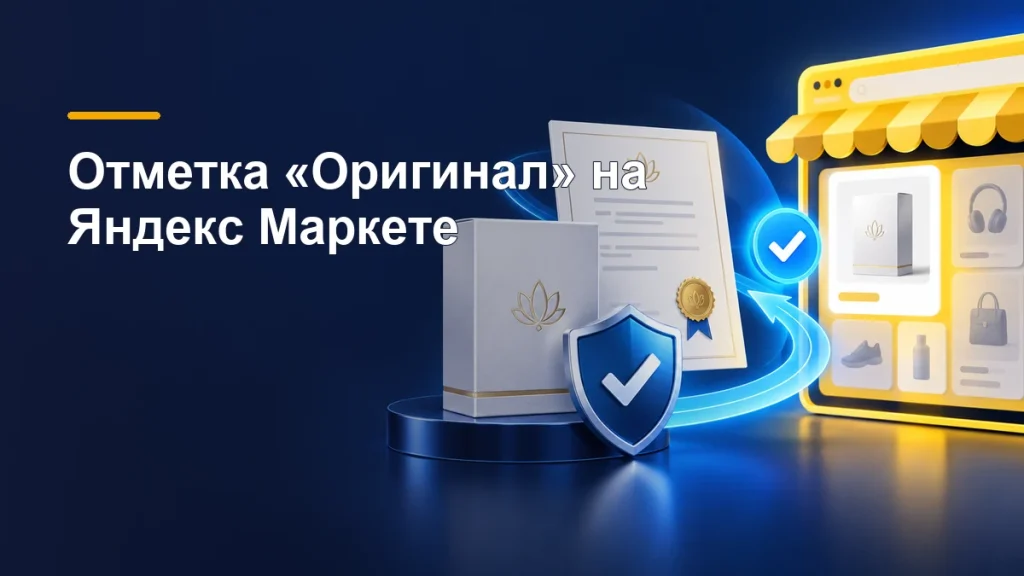 Документ на бренд и отметка Оригинал на Яндекс Маркете