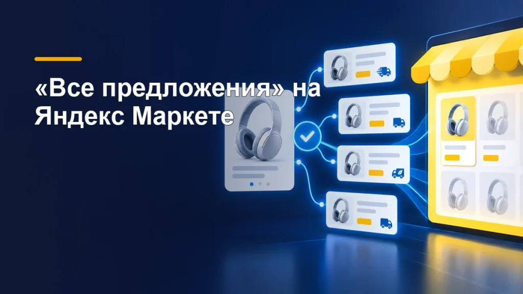 Товар и предложения продавцов в блоке Все предложения Яндекс Маркета
