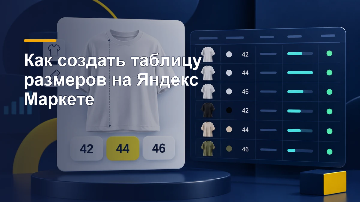 Таблица размеров для одежды в карточке товара на Яндекс Маркете