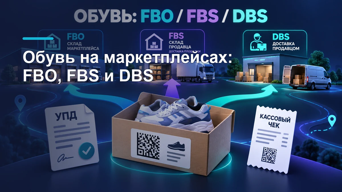 Маркированная обувь и три маршрута FBO, FBS и DBS с УПД и кассовым чеком