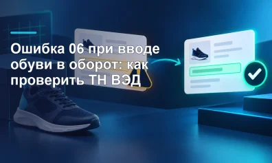 Ошибка 06 при вводе обуви в оборот: как проверить ТН ВЭД