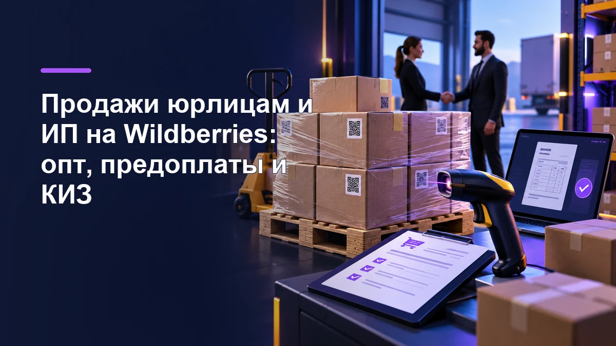 Оптовая поставка, документы и сканер маркировки для продаж юрлицам на Wildberries