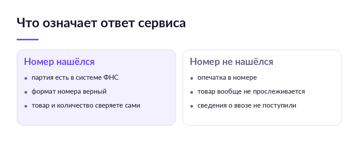 Схема сравнения: слева что означает найденный РНПТ, справа три причины, по которым сервис ФНС номер не находит