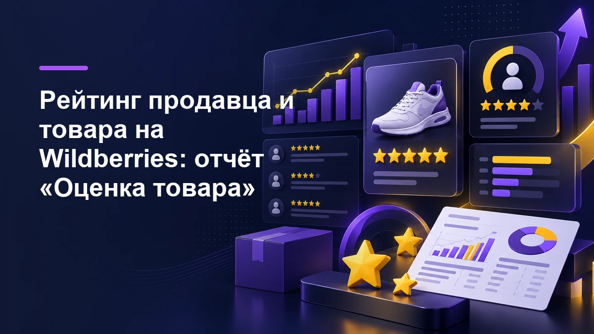 Рейтинги продавца и товара Wildberries на аналитической панели