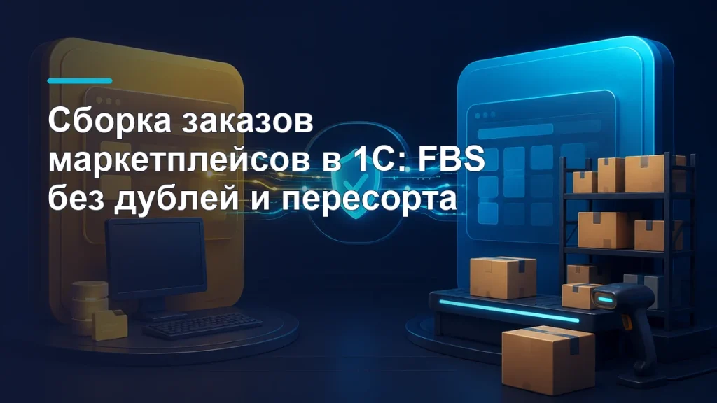 Связь системы 1С со складской сборкой FBS-заказов через защищённый обмен данными