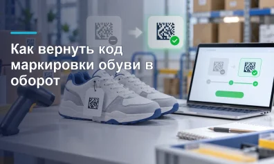 Как вернуть код маркировки обуви в оборот