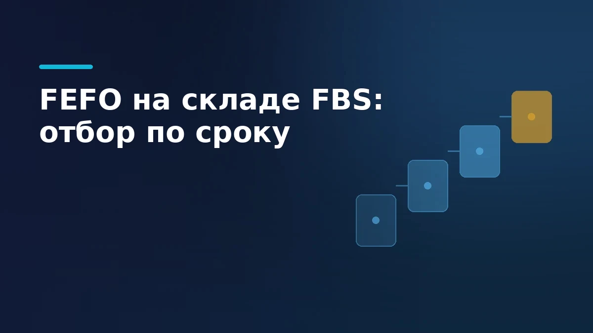Последовательность этапов отбора партии по сроку годности на складе FBS