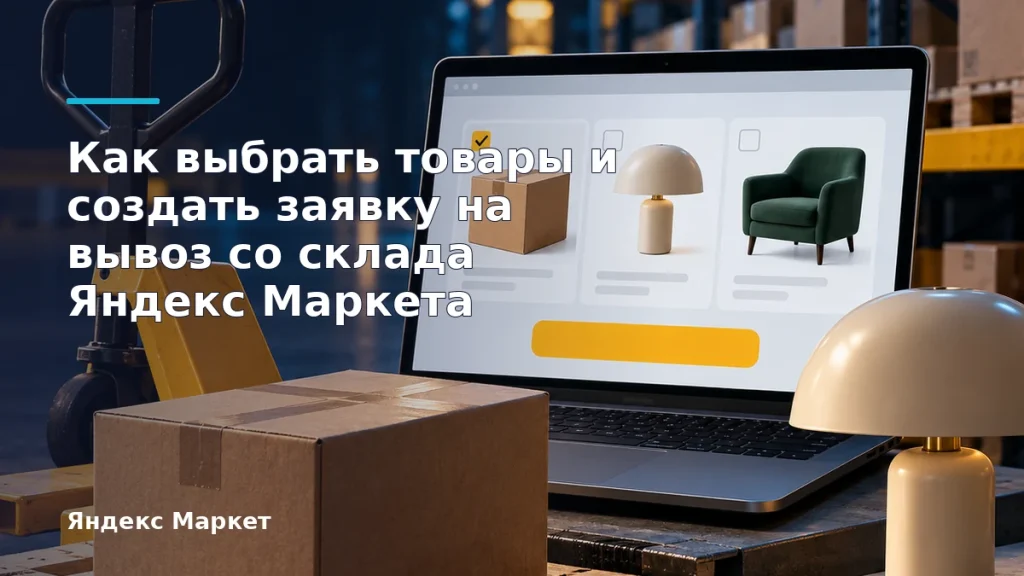 Обложка инструкции Яндекс Маркет: Как выбрать товары и создать заявку на вывоз со склада Яндекс Маркета