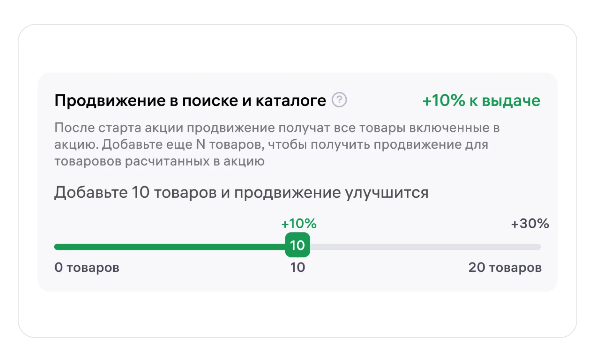 Материал инструкции: Ранжирование товаров в акциях